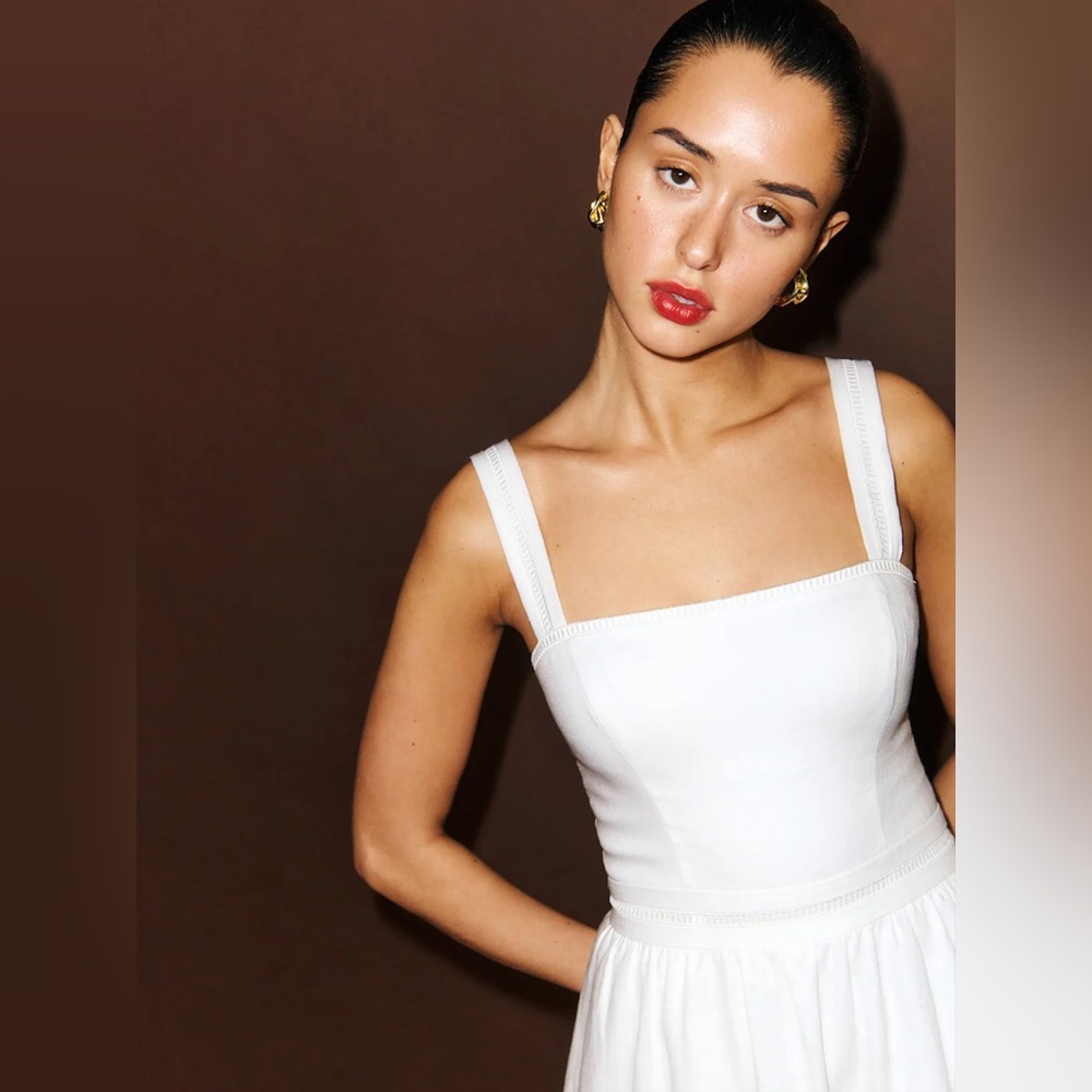 Reformation White Midi Dress - Picture 3 of 16